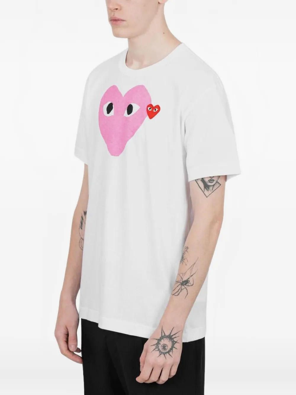 Comme Des Garçons Play logo-detailed T-shirt - Wit