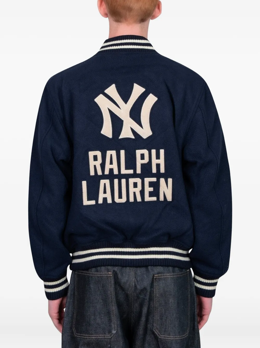 Polo Ralph Lauren logo yankees bomber jacket Blauw