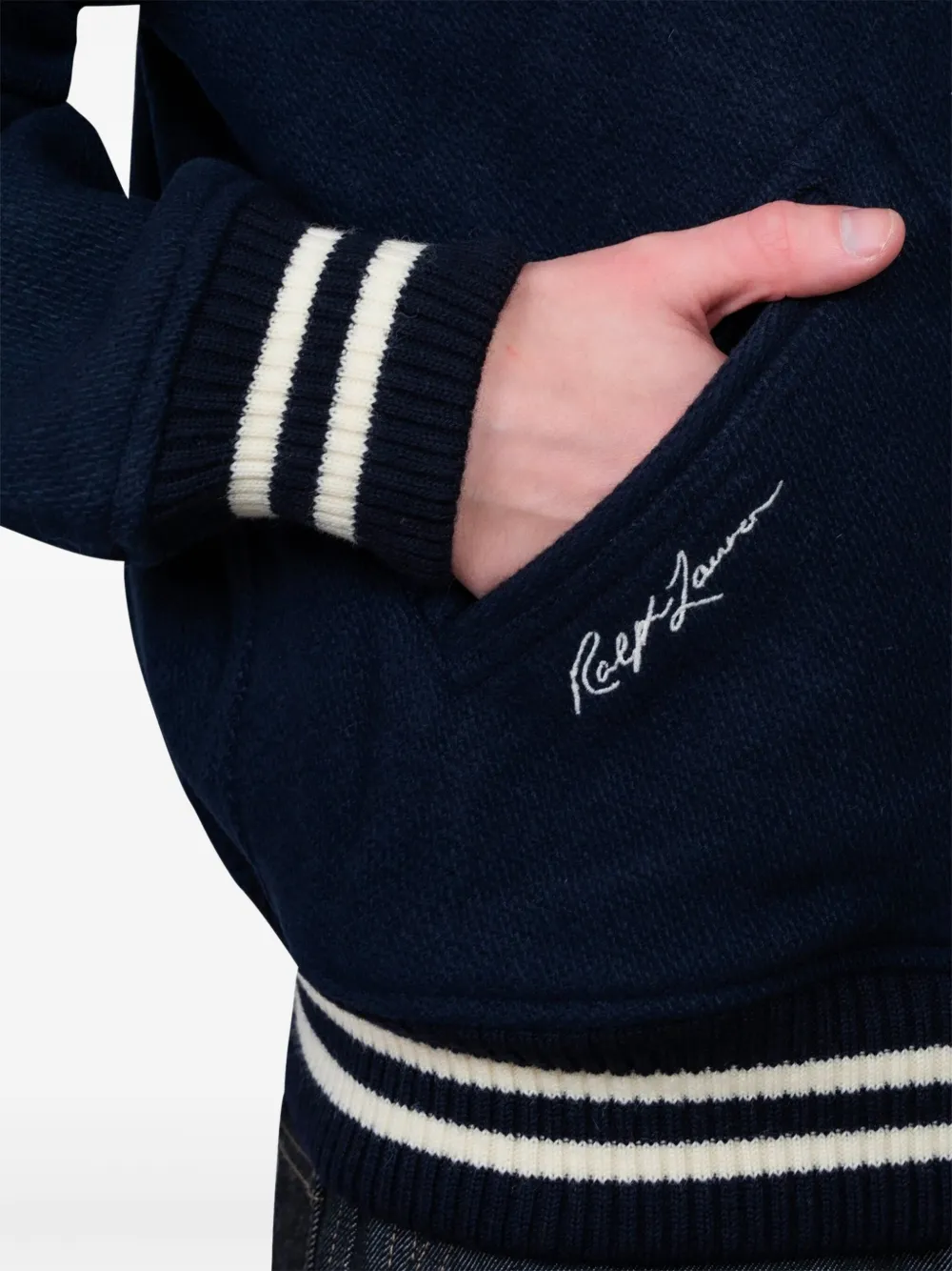 Polo Ralph Lauren logo yankees bomber jacket Blauw