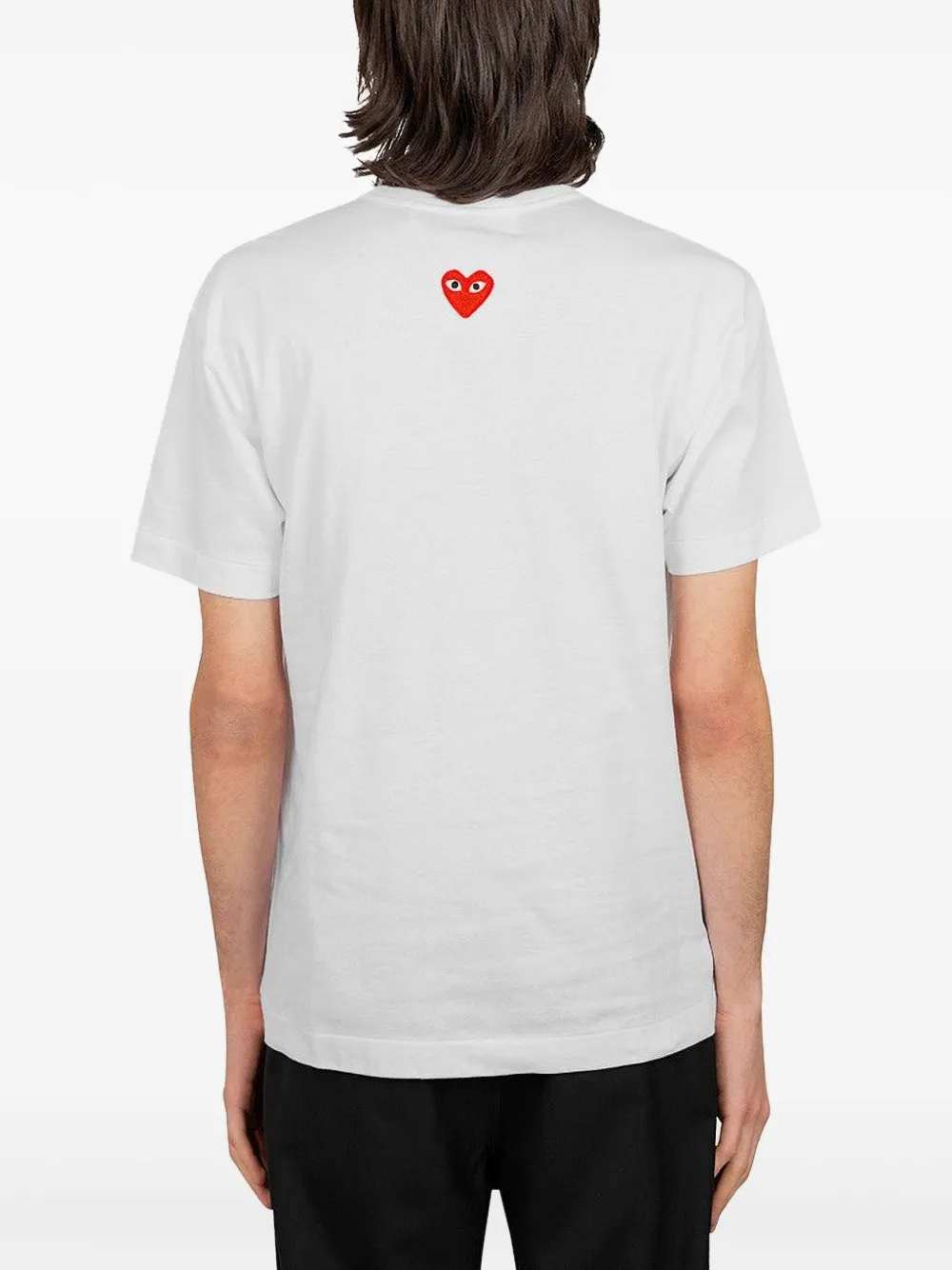 Comme Des Garçons Play T-shirt met hart-applicatie Wit