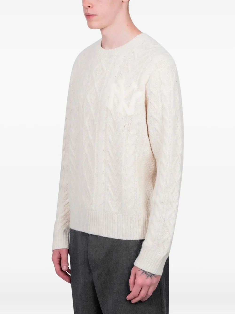 Polo Ralph Lauren yankees cable-knit jumper - Beige