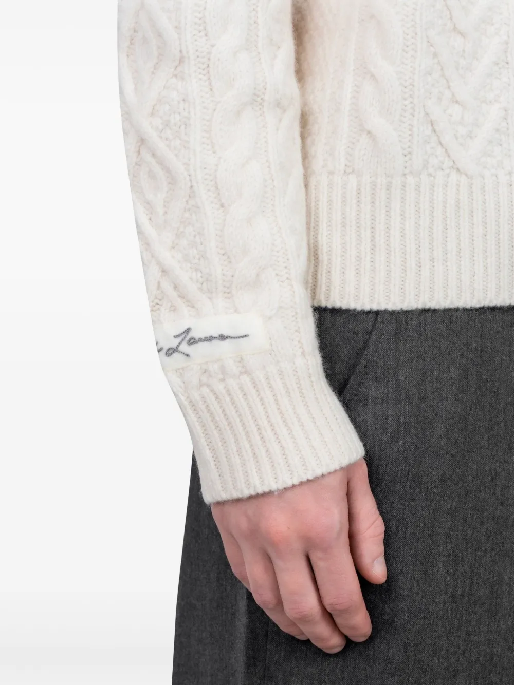 Polo Ralph Lauren yankees cable-knit jumper Beige