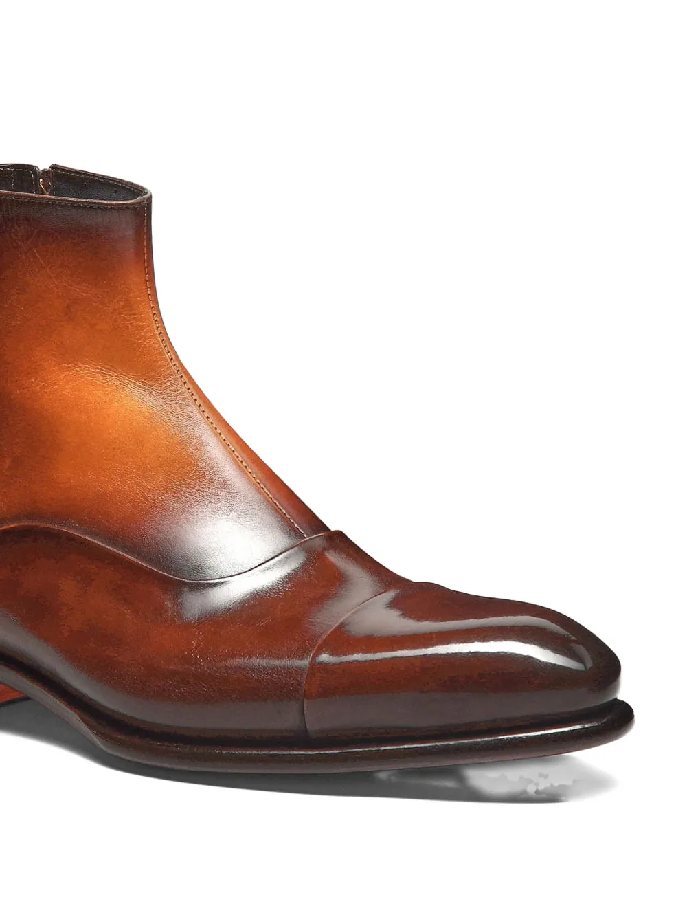 Santoni Leren laarzen met rits Bruin