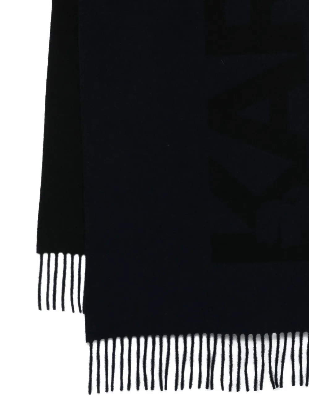 Karl Lagerfeld Fringed Scarf In Black