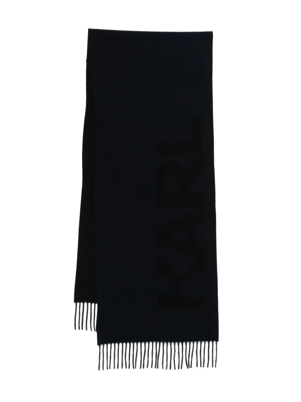 Karl Lagerfeld Fringed Scarf In Black