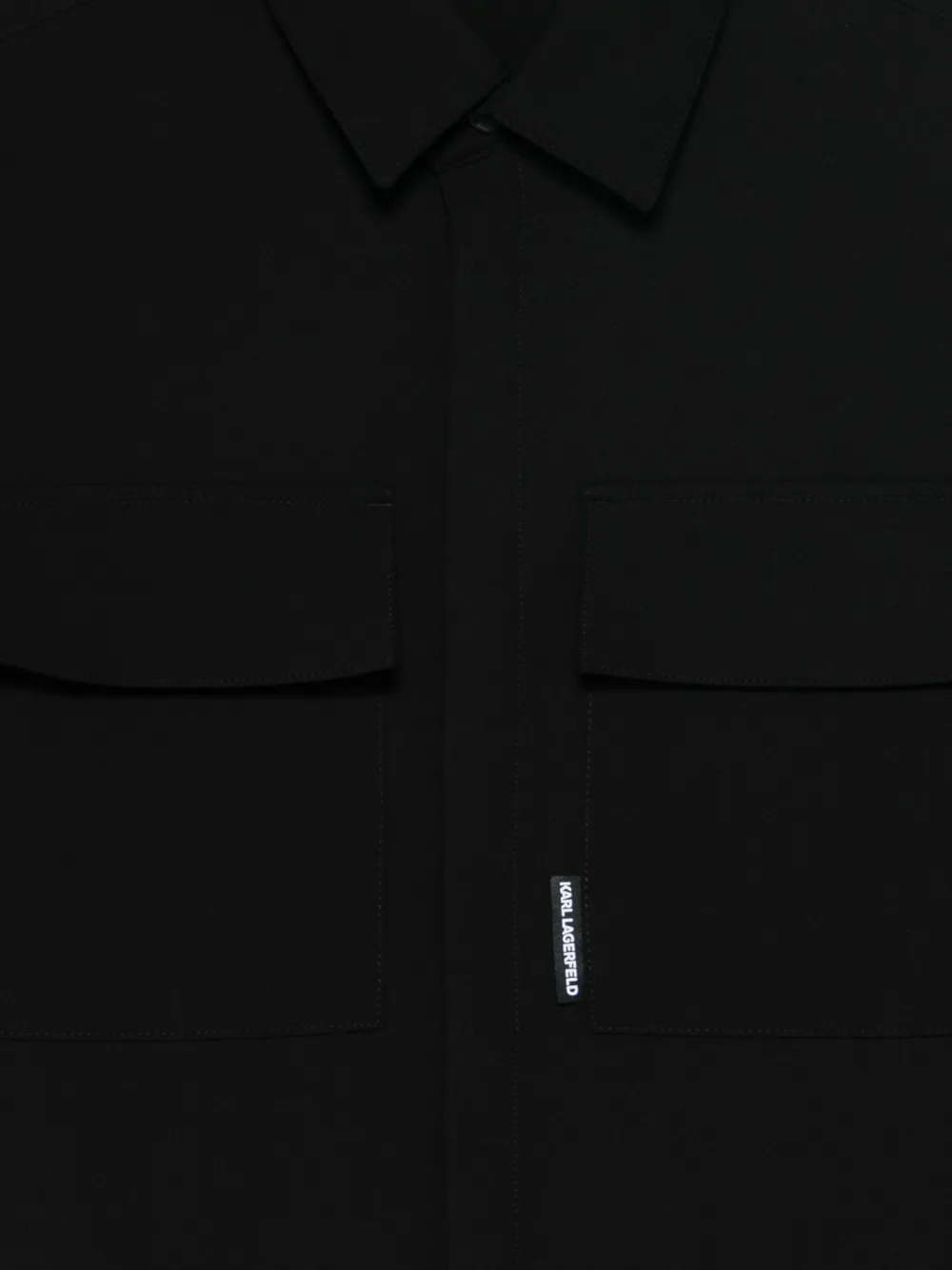 Karl Lagerfeld Chest-pockets Shirt In Black