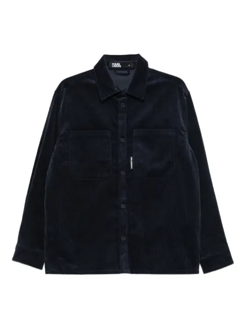 Karl Lagerfeld chest-pockets corduroy shirt