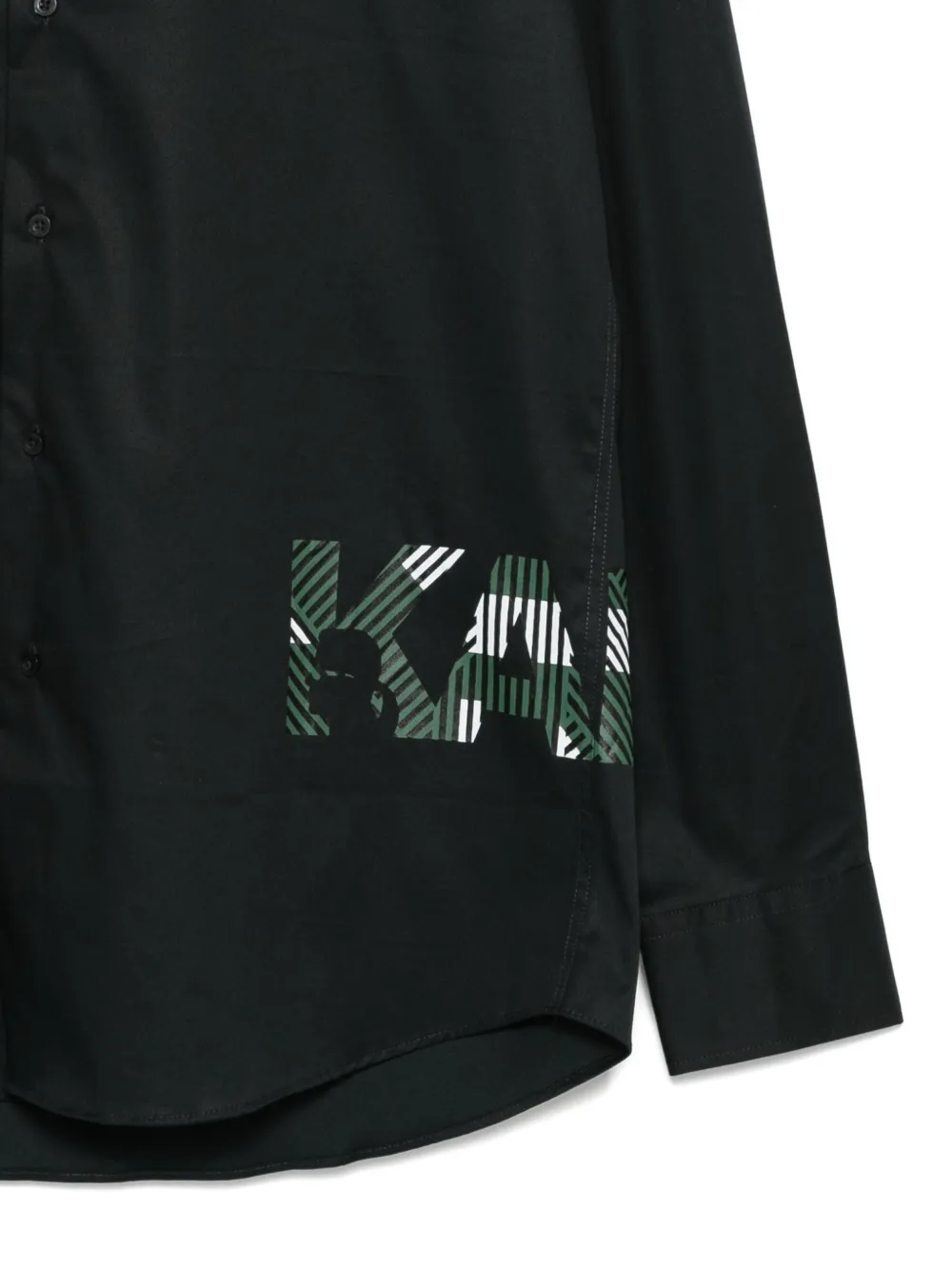 Karl Lagerfeld Logo-print Shirt In Black