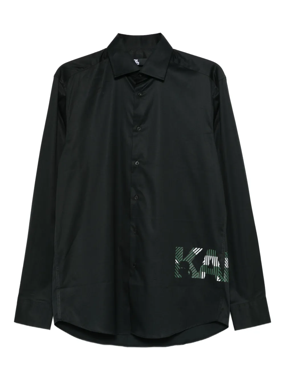 Karl Lagerfeld Logo-print Shirt In Black