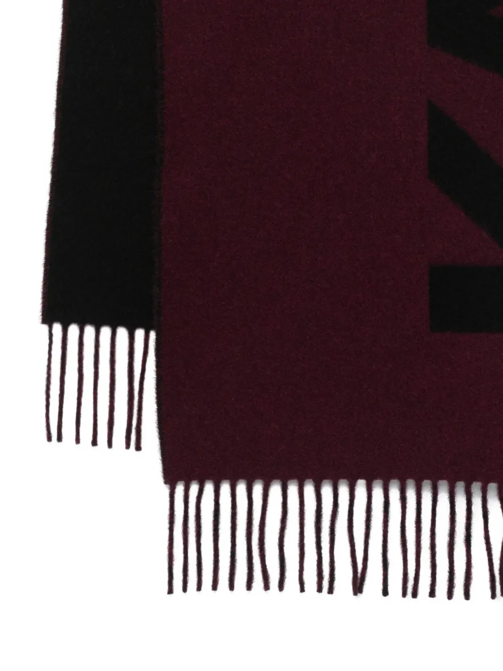 Karl Lagerfeld Logo Fringed Scarf In Multi