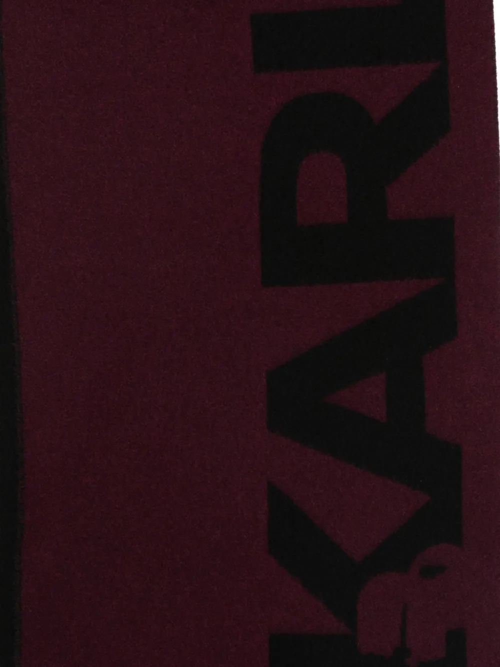 Karl Lagerfeld Logo Fringed Scarf In Multi