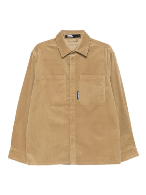 Karl Lagerfeld chest-pockets corduroy shirt