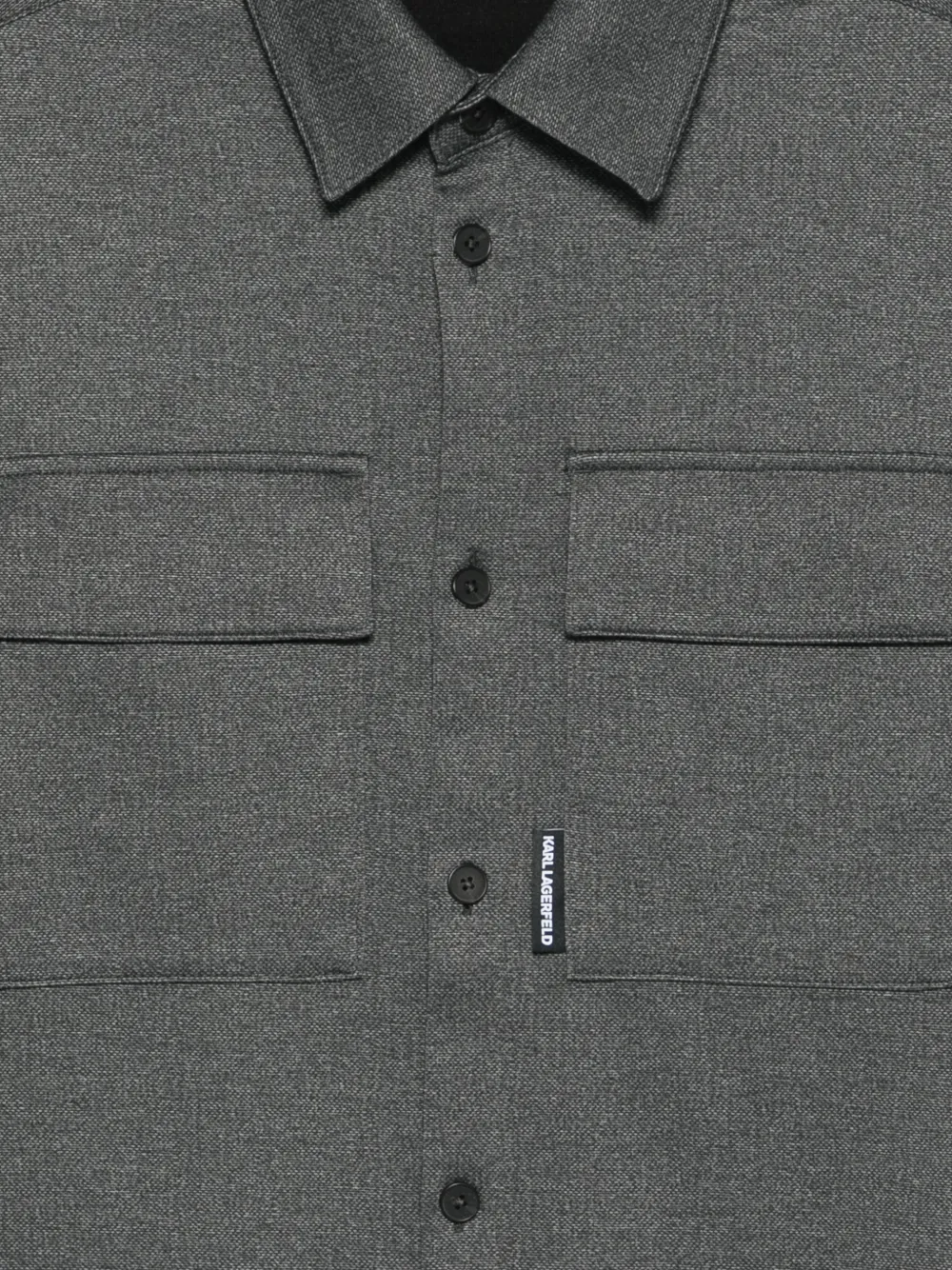 Karl Lagerfeld Pocket Casual Shirt In Gray
