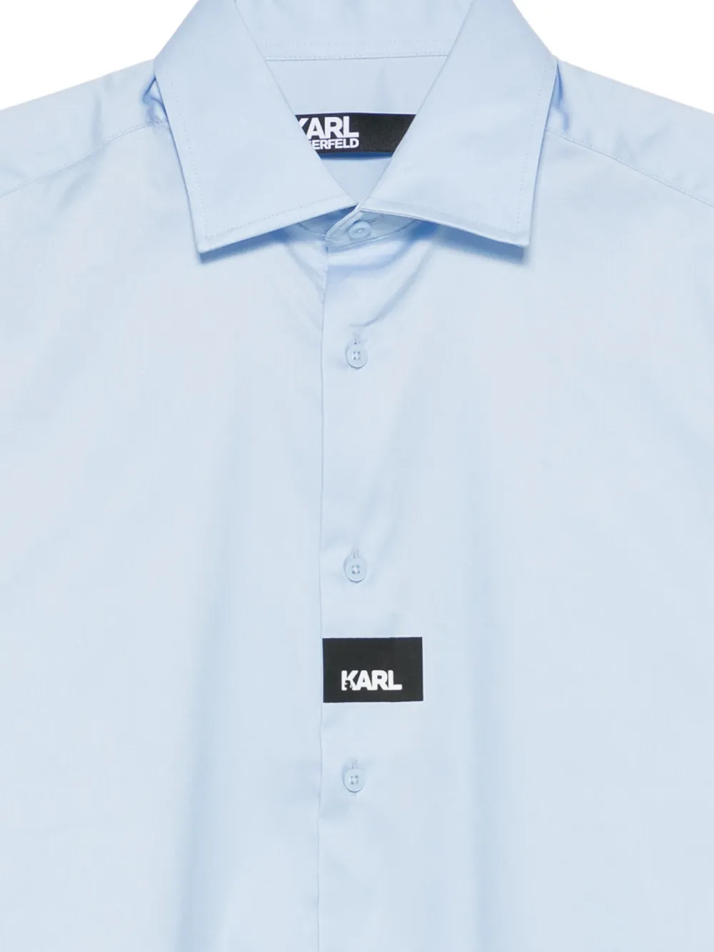 Karl Lagerfeld Logo-print Shirt In Blue