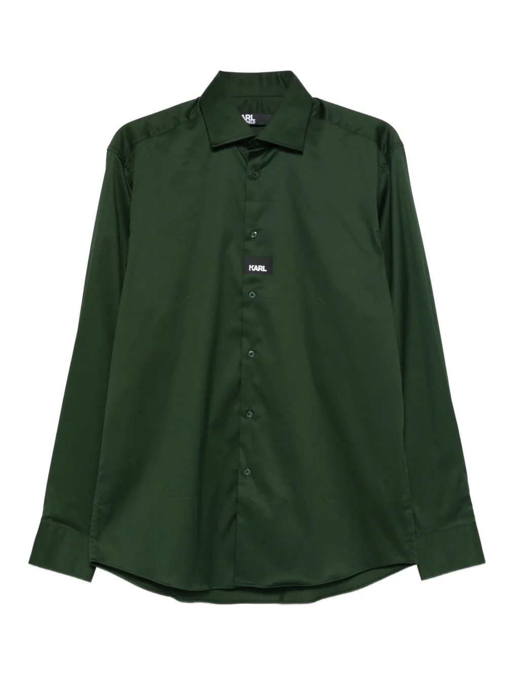 Karl Lagerfeld Logo-print Shirt In Green
