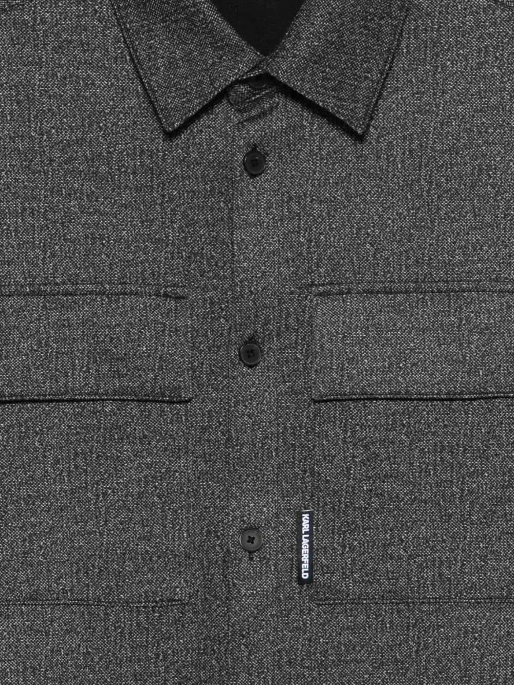 Karl Lagerfeld Chest-pockets Shirt In Gray