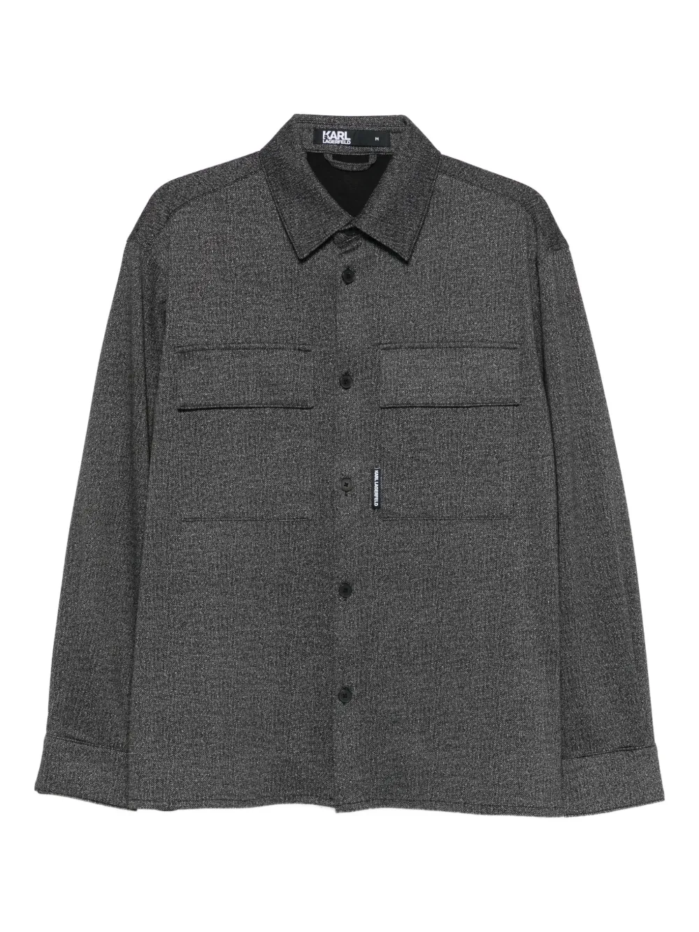 Karl Lagerfeld Chest-pockets Shirt In Gray