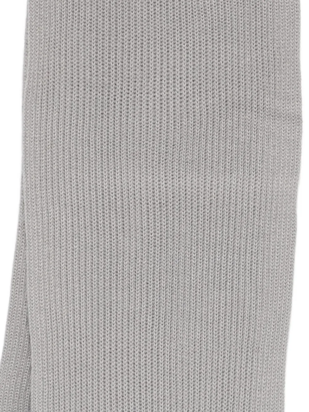 Karl Lagerfeld Ribbed Logo Scarf In Gray