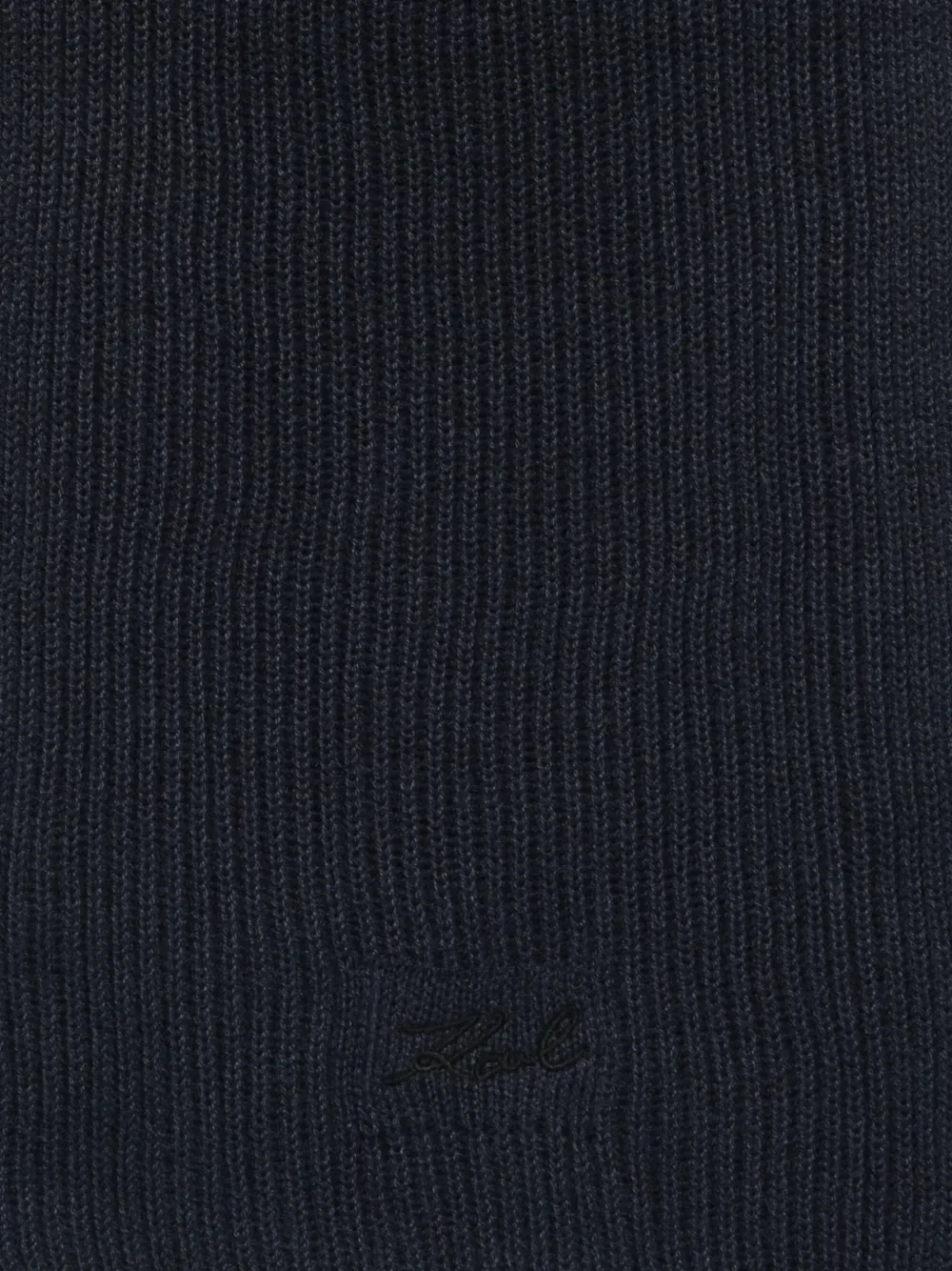 Karl Lagerfeld Logo-embroidered Scarf In Black