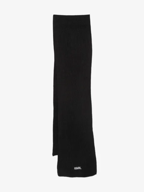 Karl Lagerfeld logo-embroidered scarf