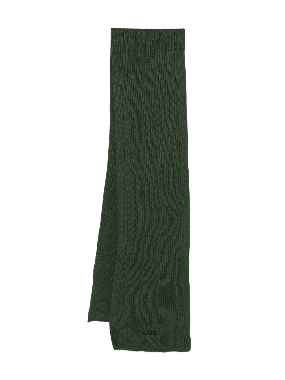 Karl Lagerfeld Logo-embroidered Scarf In Green