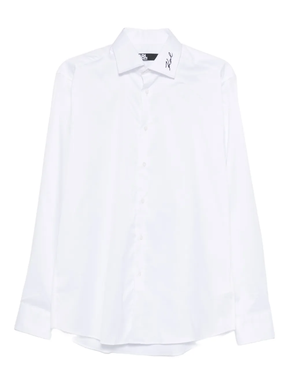 Karl Lagerfeld logo-embroidered shirt - Bianco