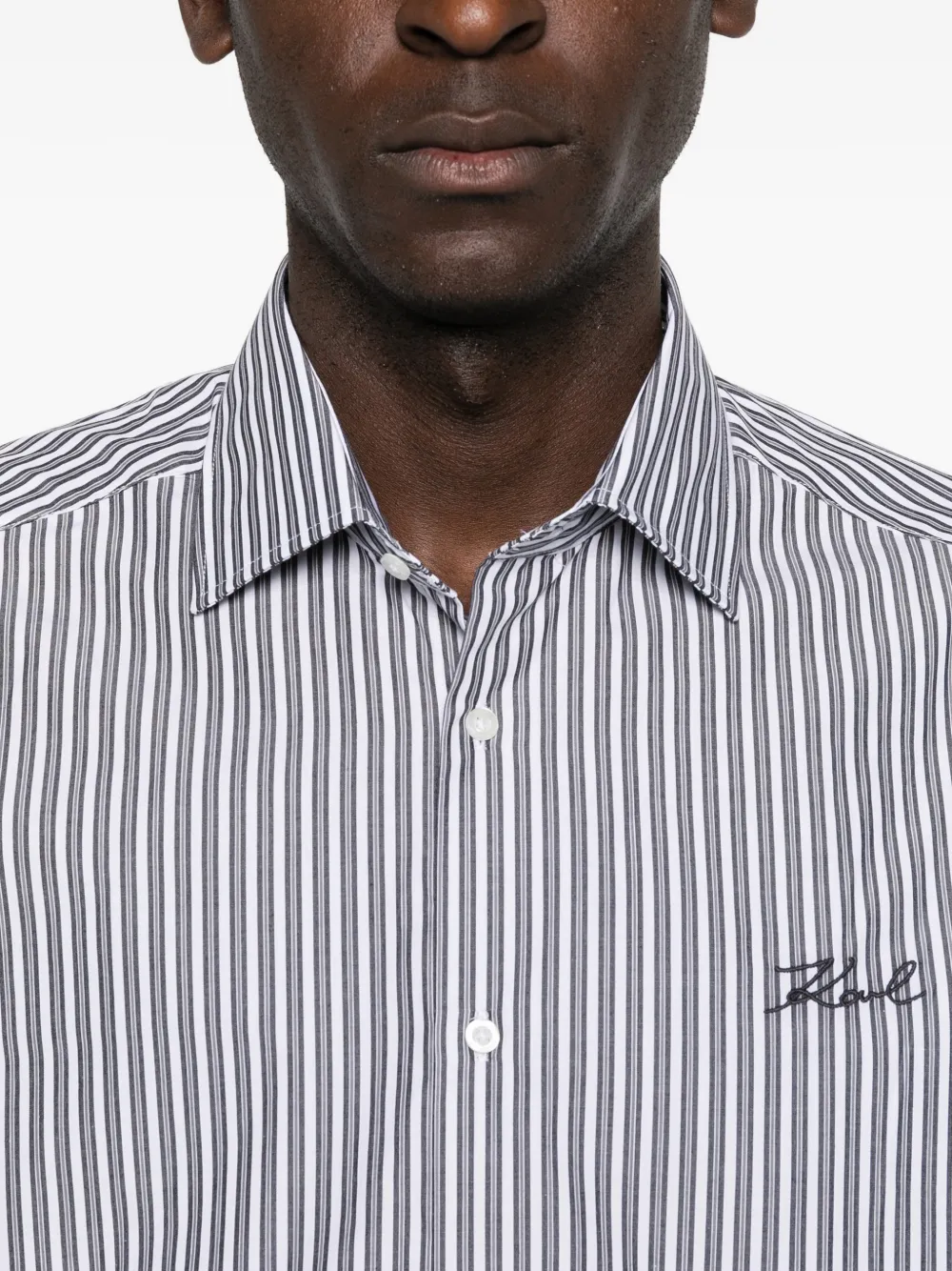 Karl Lagerfeld Overhemd met logo Grijs