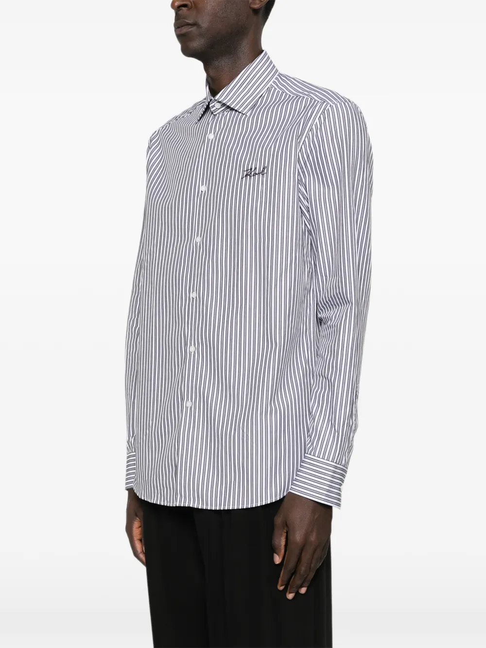 Karl Lagerfeld Overhemd met logo Grijs
