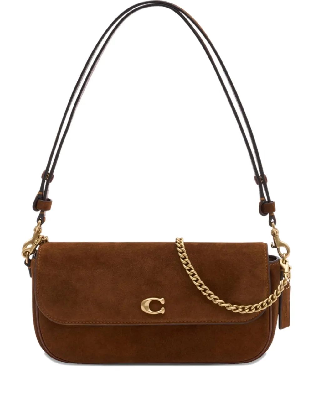 Coach Brook chain-detail shoulder bag - ブラウン Coach Brook chain-detail shoulder bag - ブラウン