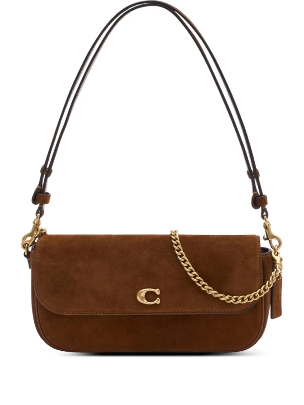 Coach Brook chain-detail shoulder bag - Brown