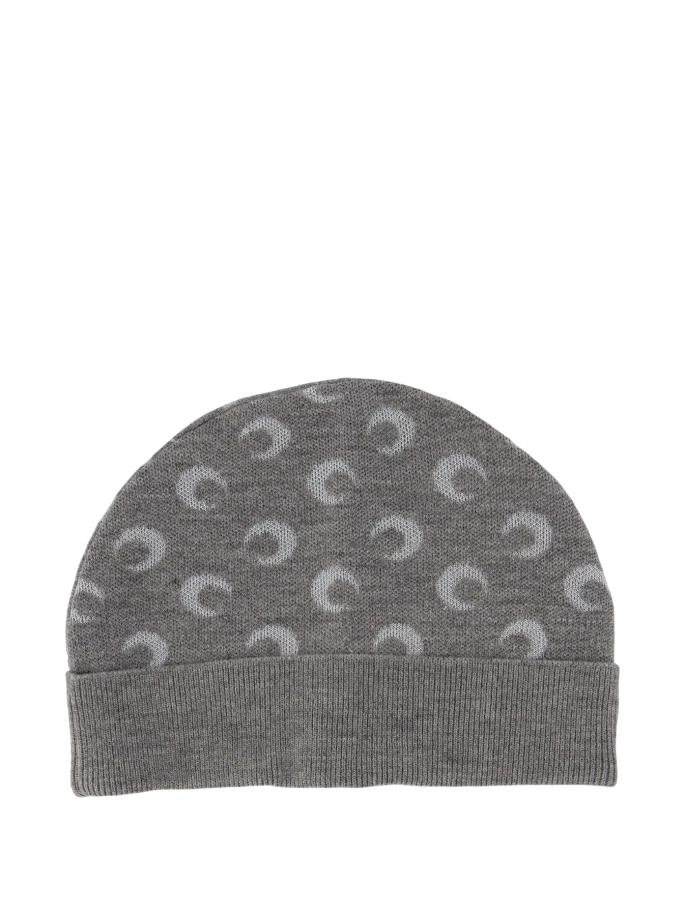 Marine Serre moon-print beanie hat - Grijs