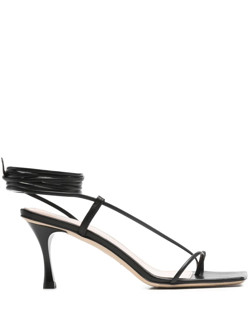 Montroi square-toe tie sandals - Nero