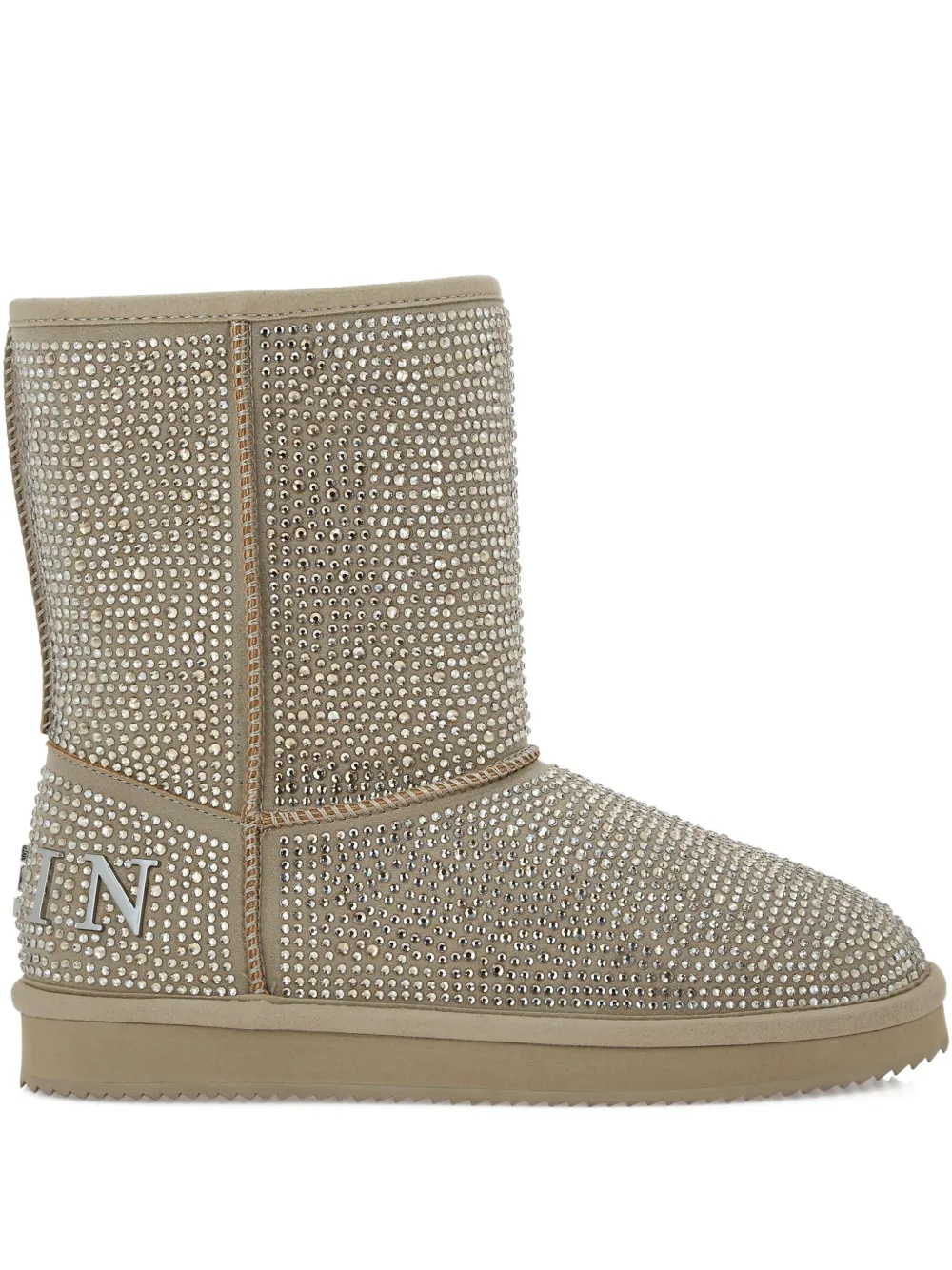 Philipp Plein Laarzen verfraaid met logo Beige