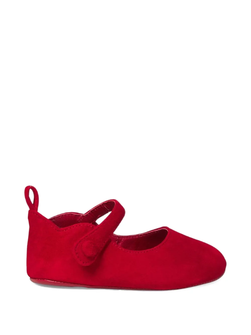 Christian Louboutin Kids strap suede crib shoes - Rood