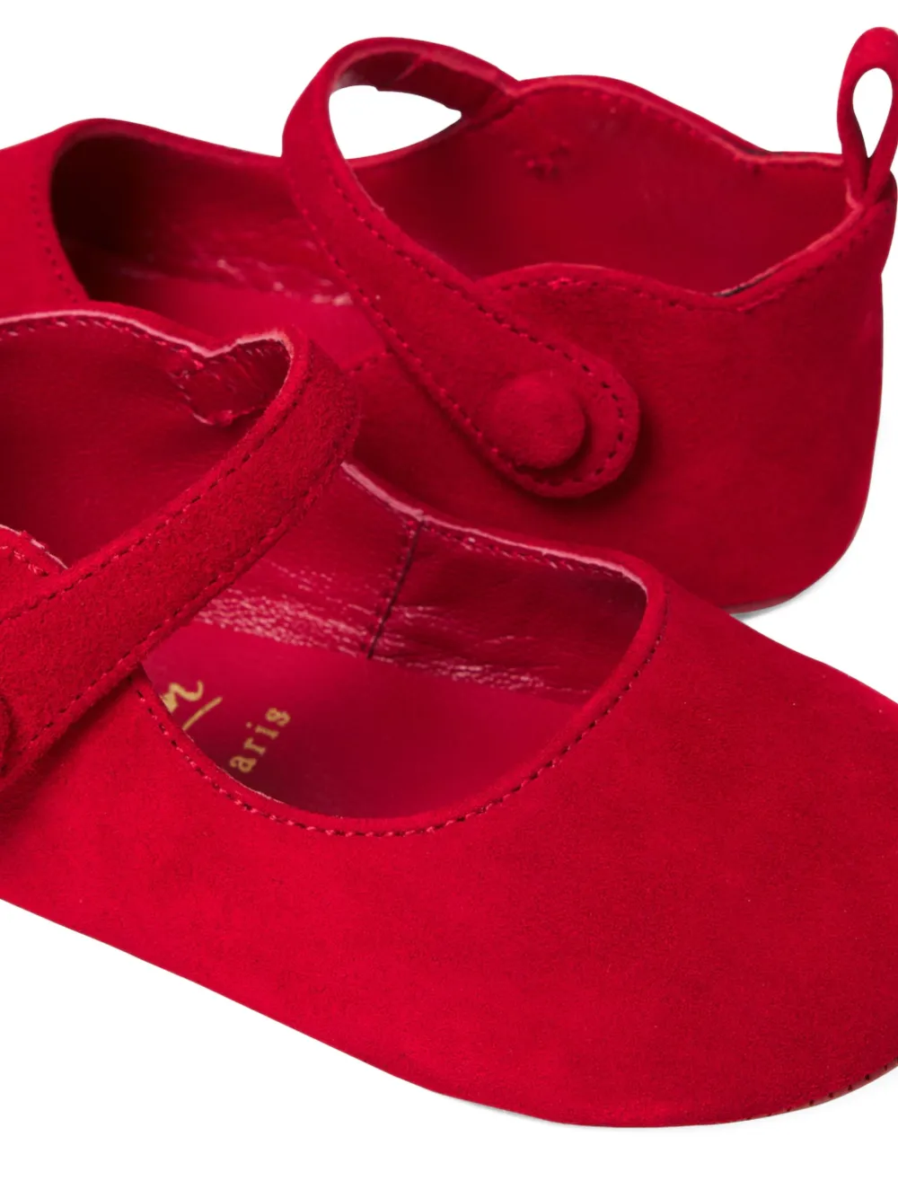 Christian Louboutin Kids Suède slofjes met band Rood