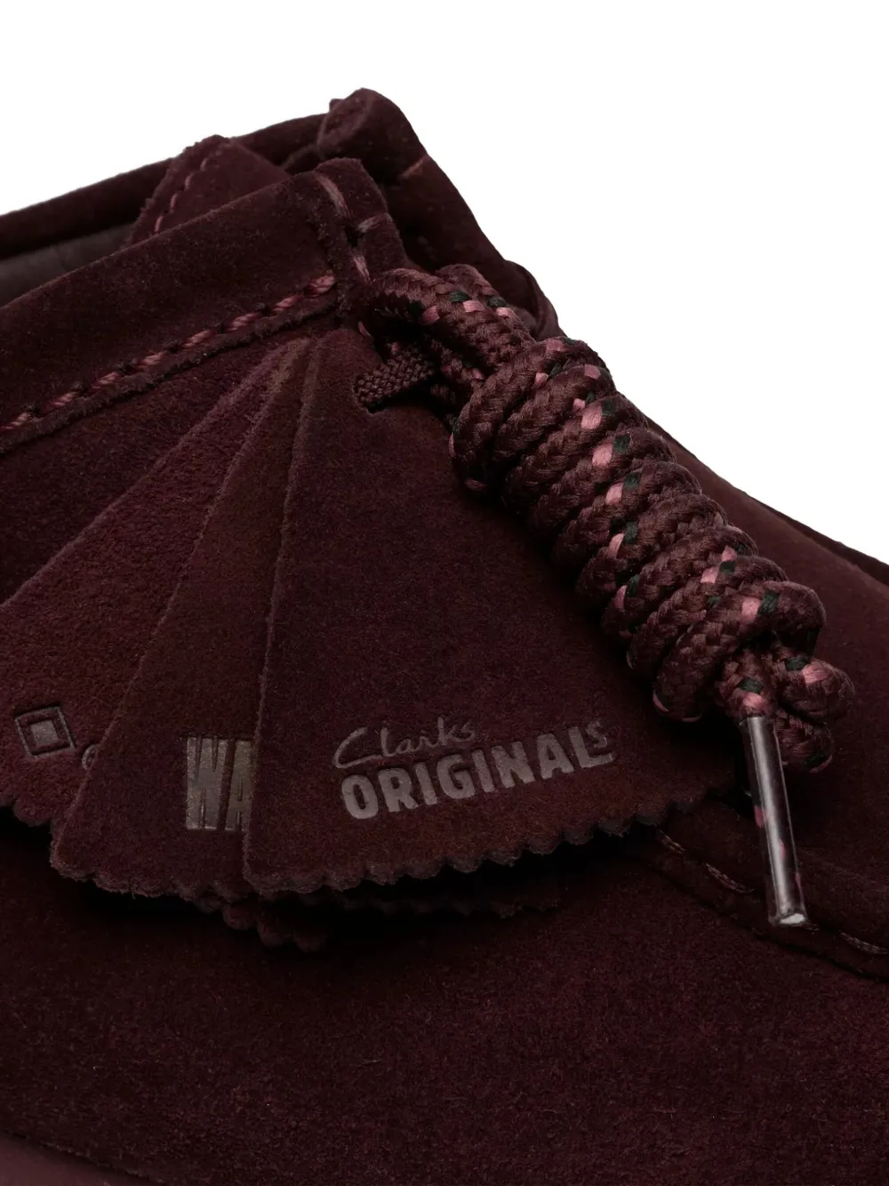 Clarks Originals Suède derby veterschoenen Paars