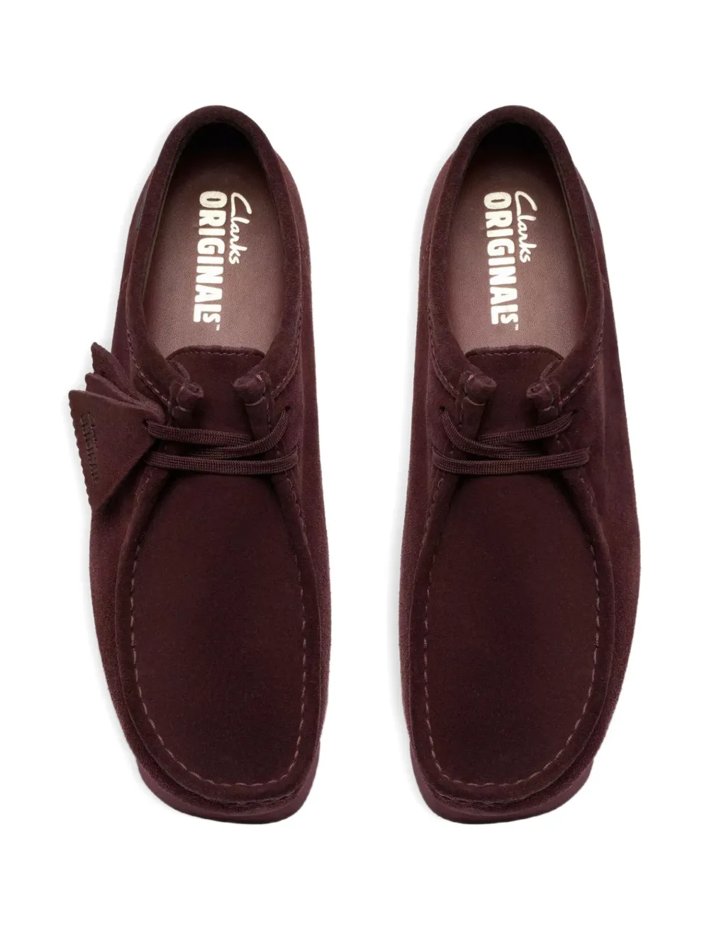 Clarks Originals Suède derby veterschoenen Paars