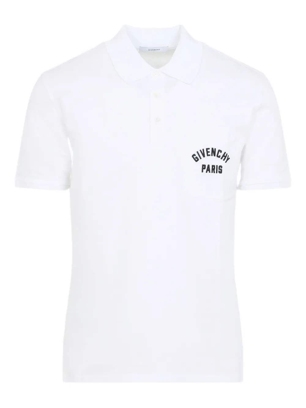 Givenchy Polo Shirt With Short Sleeves And Chest Pocket In White