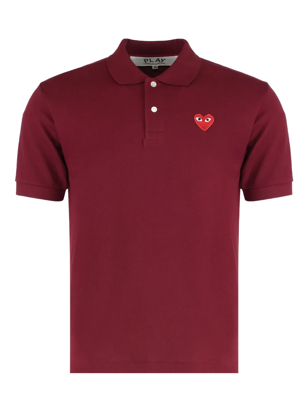 Comme Des Garçons Play Piqué poloshirt met applicatie Rood