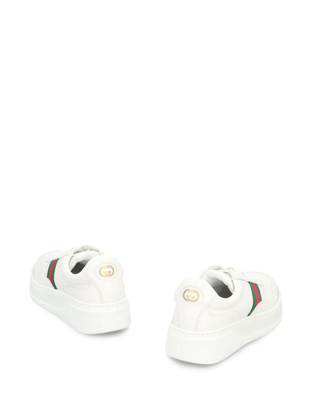 Gucci Leren sneakers met plateauzool Wit