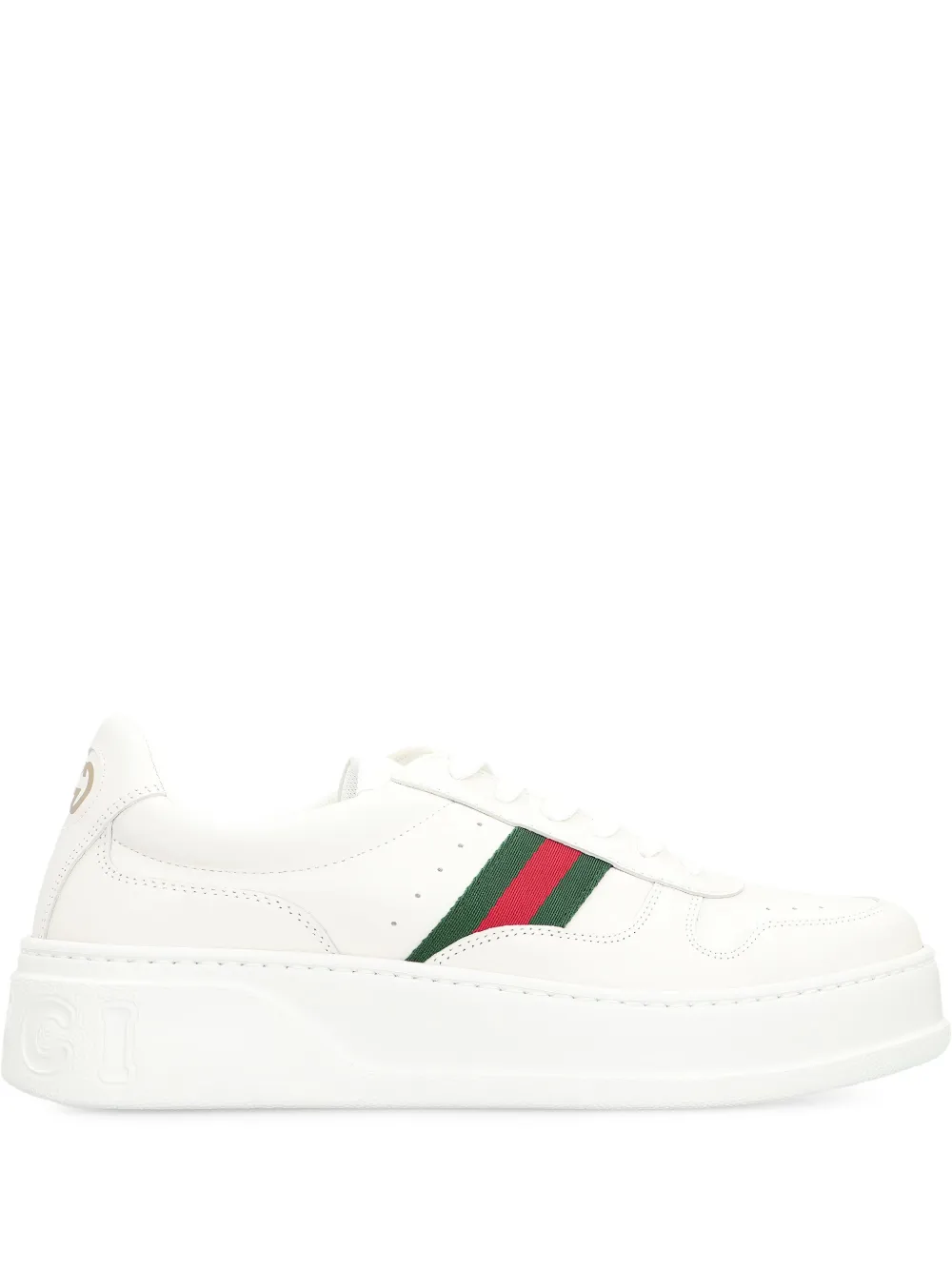 Gucci Leren sneakers met plateauzool Wit