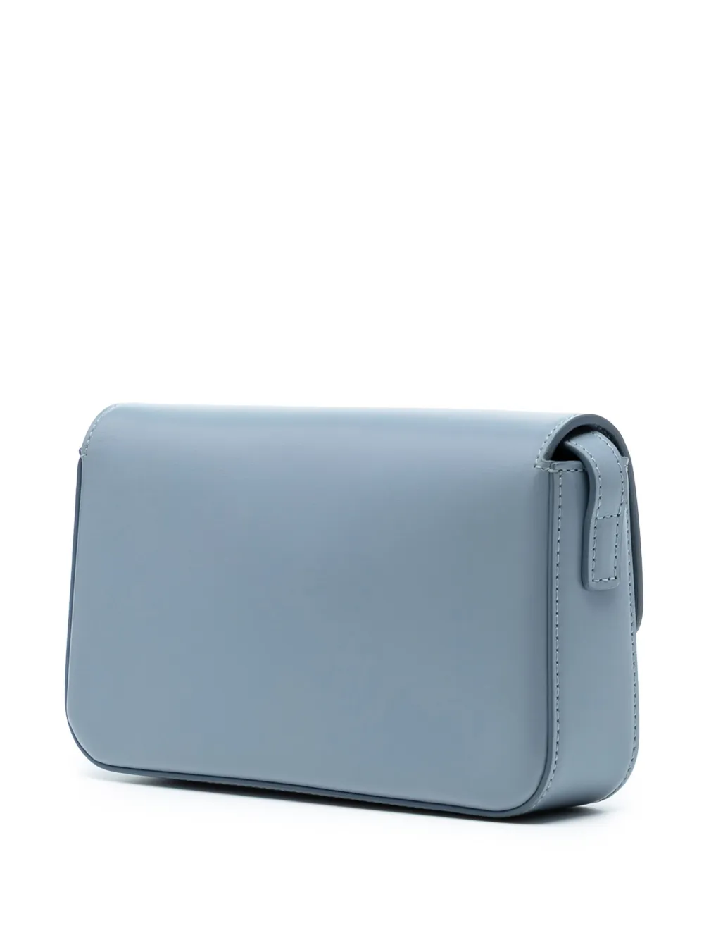 CELINE Pre-owned 2021 Shiny Calfskin Triomphe Claude Shoulder Bag In Blue