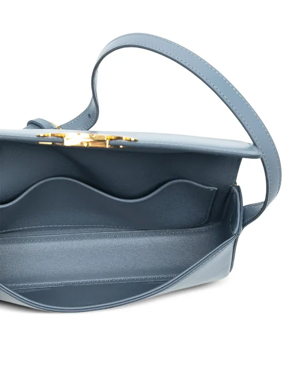 【新品同様】CELINE クロード トリオンフ ティファニーブルー ショルダー Celine Pre-Owned 2021 シャイニーカーフ トリオンフ クロード