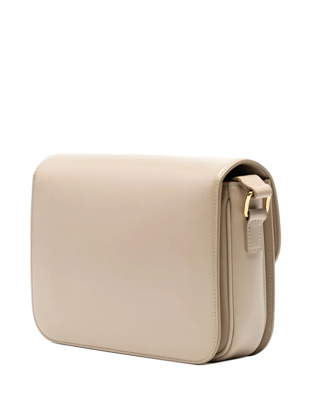 CELINE Pre-owned 2018 Classique Shiny Calfskin Triomphe Crossbody Bag In Brown