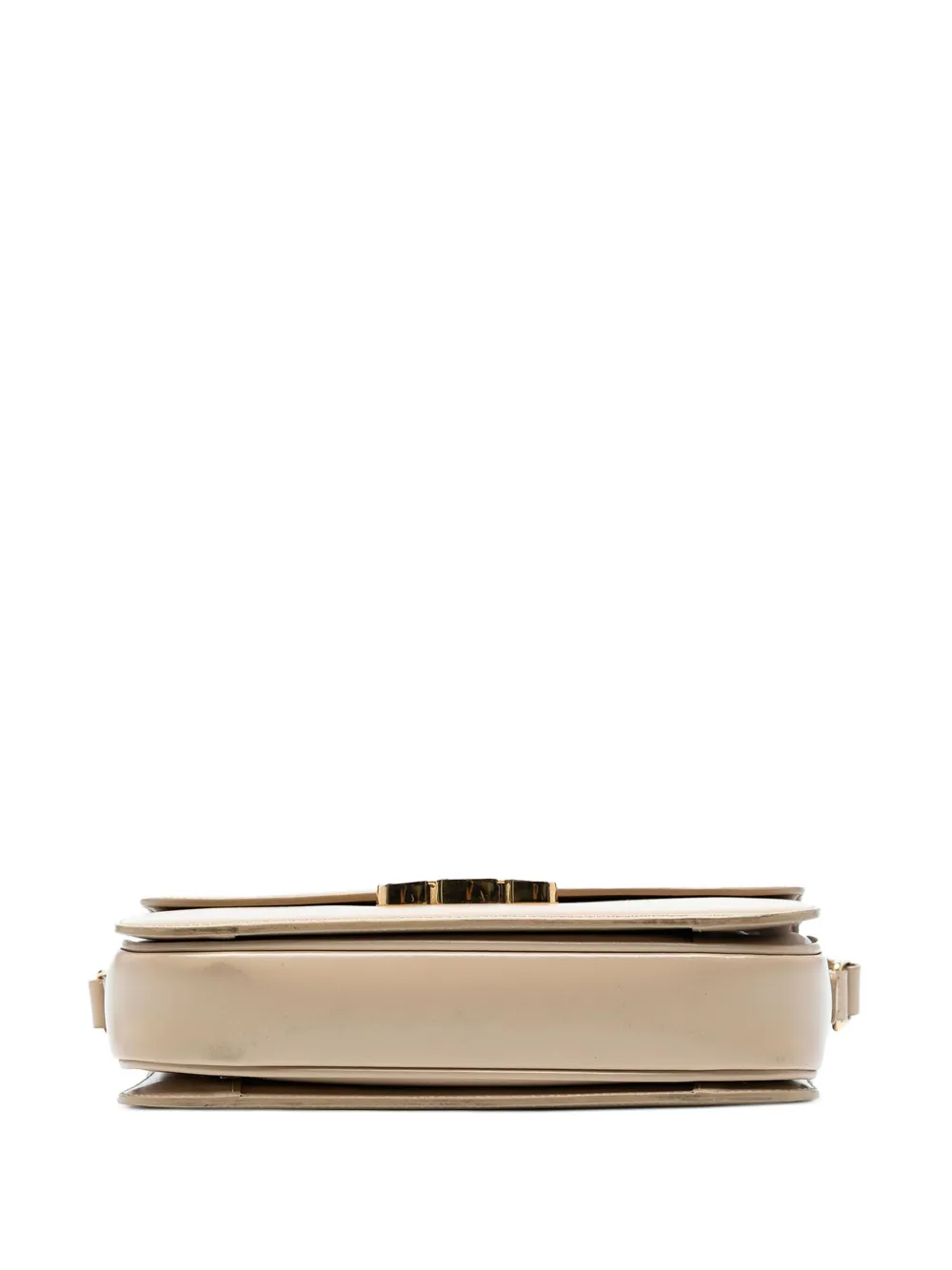 CELINE Pre-owned 2018 Classique Shiny Calfskin Triomphe Crossbody Bag In Brown