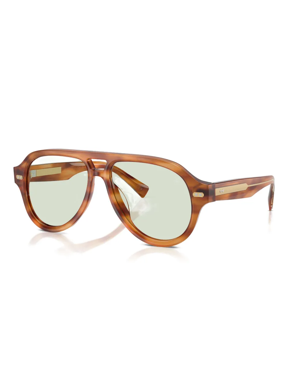 Brunello Cucinelli pilot-frame sunglasses - ブラウン Brunello Cucinelli pilot-frame sunglasses - ブラウン