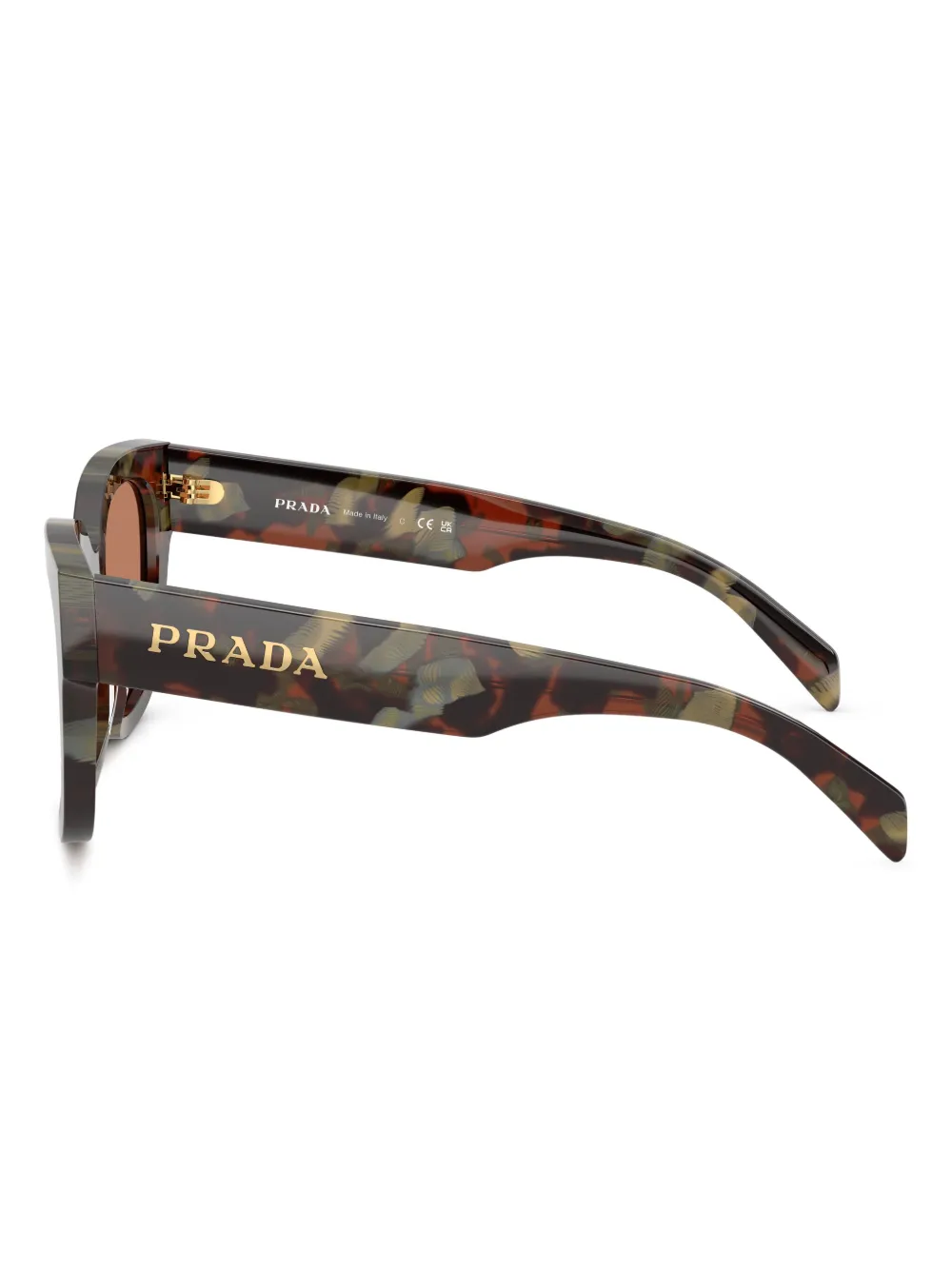 Prada Eyewear Zonnebril met cat-eye montuur Bruin