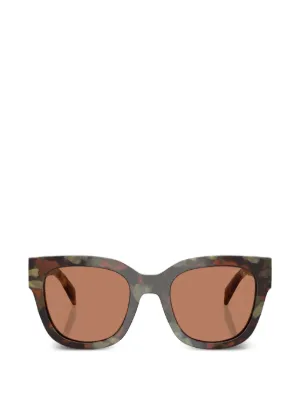 Prada Eyewear Prada PR 19ZS オーバーサイズ サングラス | ブラウン