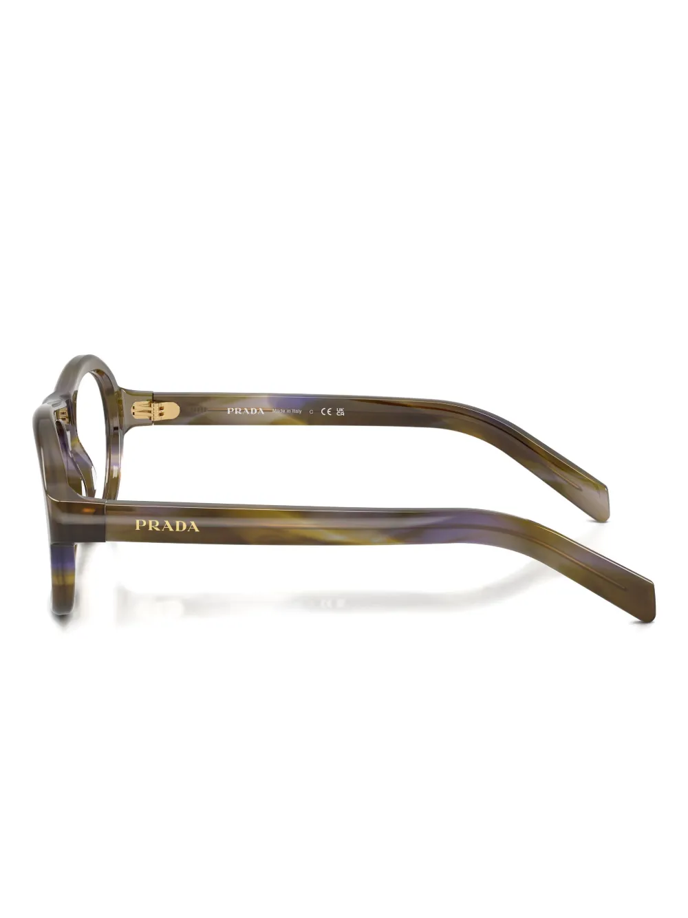 Prada Pilot-frame Glasses In Gold