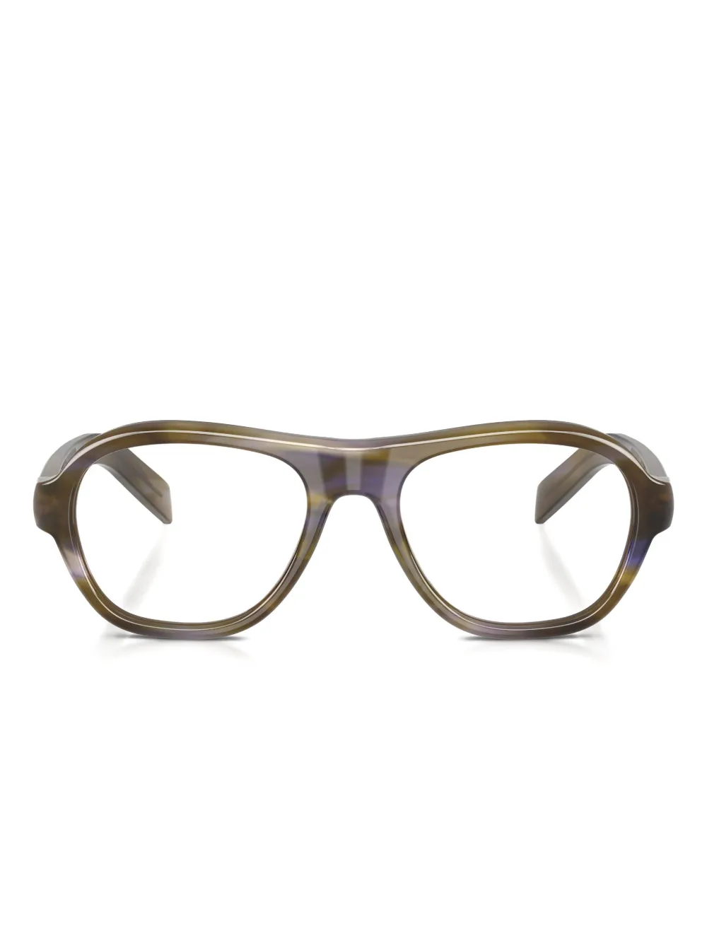 Prada Pilot-frame Glasses In Gold